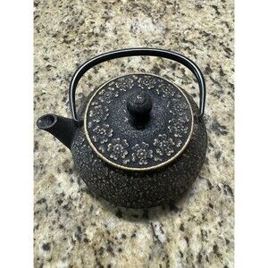 The Finest Japanese Cast Iron Teapot Cherry Blossoms 3 Piece Set Made In Japan